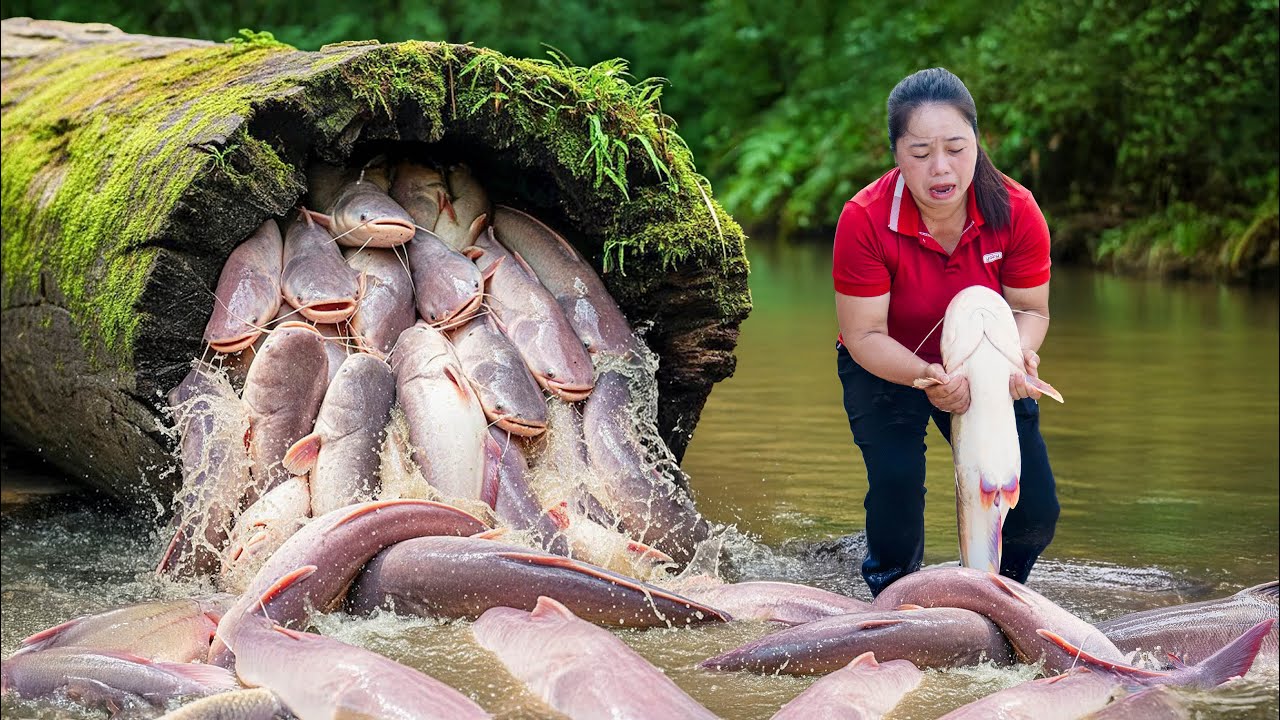 Harvesting 3000+ Black Catfish Evolution & Goes to Market Sell | Draining abandoned fish ponds