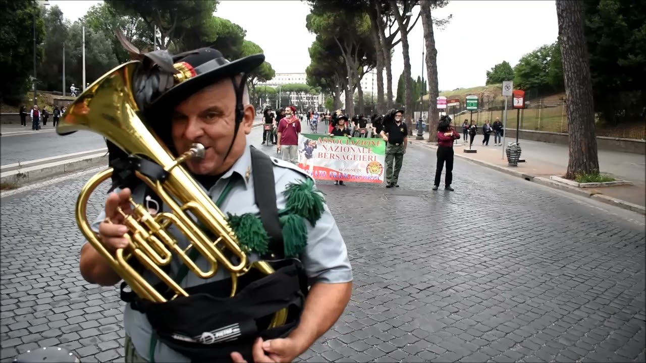 Fanfara Bersaglieri Ciclisti di Roccafranca (Bs)  - Raduno Nazionale A.N.B. - Roma 2021 -