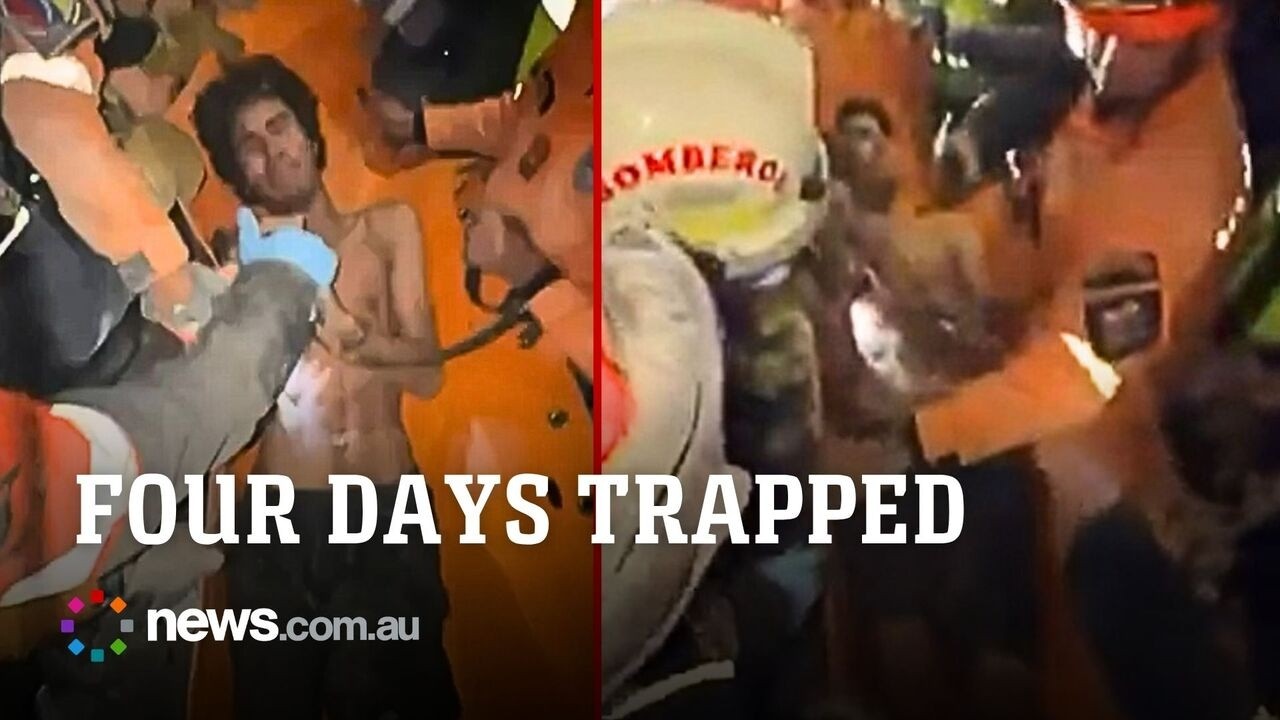Moment man pulled from earthquake rubble after 106 hours in Venezuela