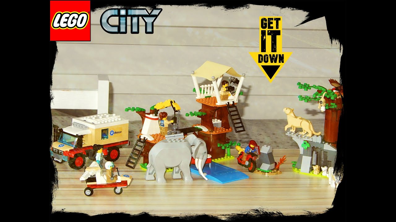 Lego City 60307 Ob&oacute;z ratownik&oacute;w dzikich zwierząt Safari 4K 乐高野生动物救援营