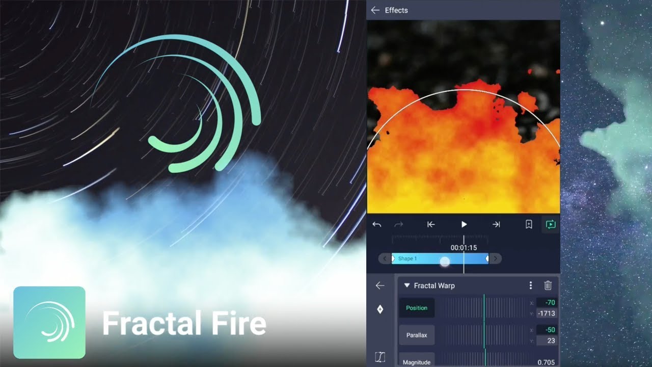 Alight Motion — Учебное пособие по фрактальному огню и облакам