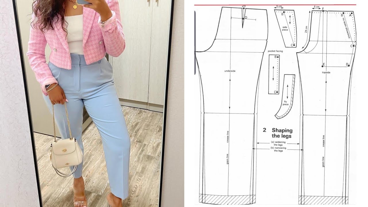 How to: cut a female trouser with pocket and zipper fly|detailed tutorial |beginner friendly