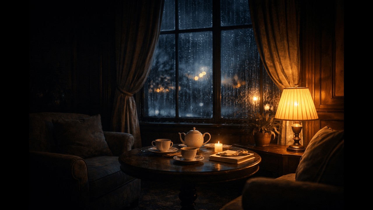 Rain on Glass Window | 10 Hours Black Screen