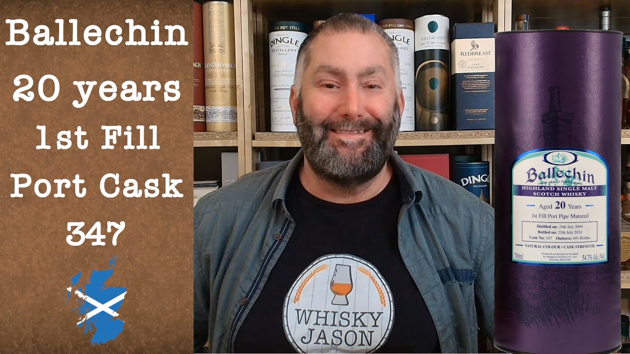 Ballechin aged 20 years 2004/2024 1st Fill Port Single Cask 347 with 54.7% - Review by WhiskyJason