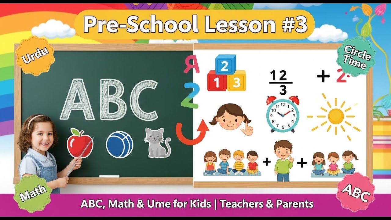 Pre-School Short Course For Play Group |Learning videos for parents/Teachers & Kids |Lesson # 3