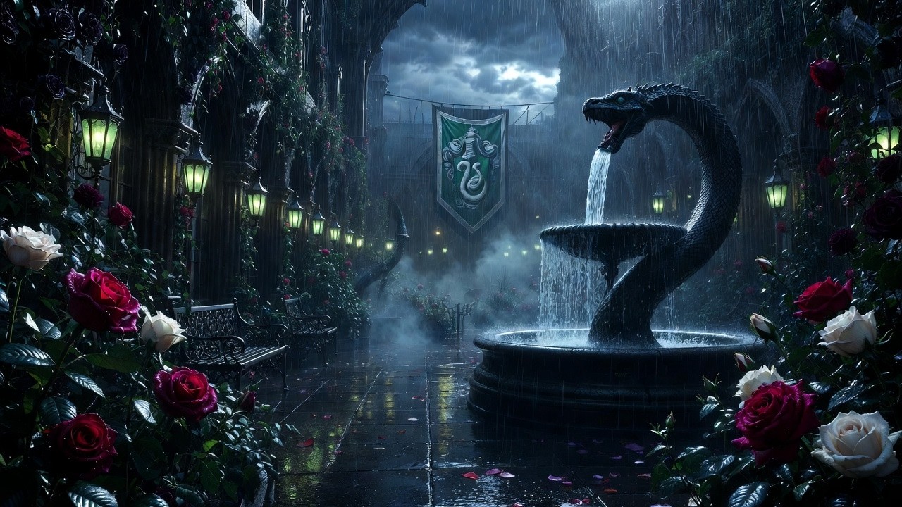 Dark Academia x Slytherin | 2 HOURS of Shadowy Study Music (808s, Cello, Sax, Piano)