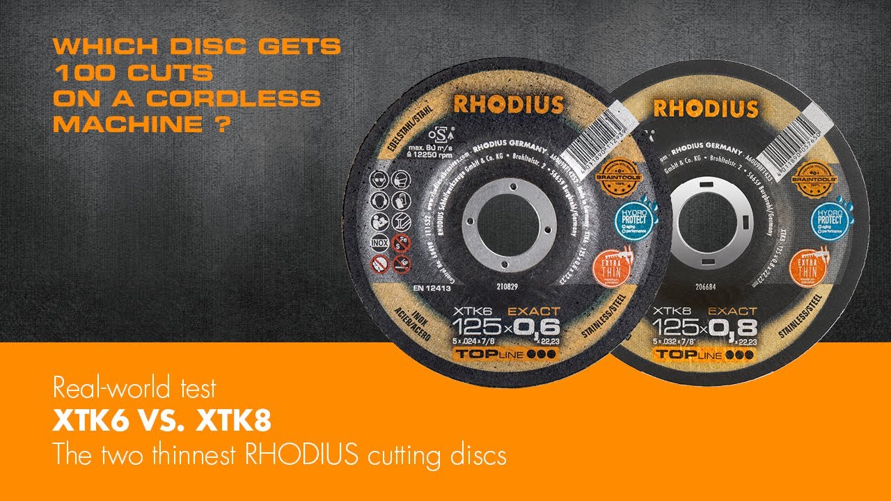 1 mm? We go even thinner!  Testing out RHODIUS cutting discs for angle grinders.