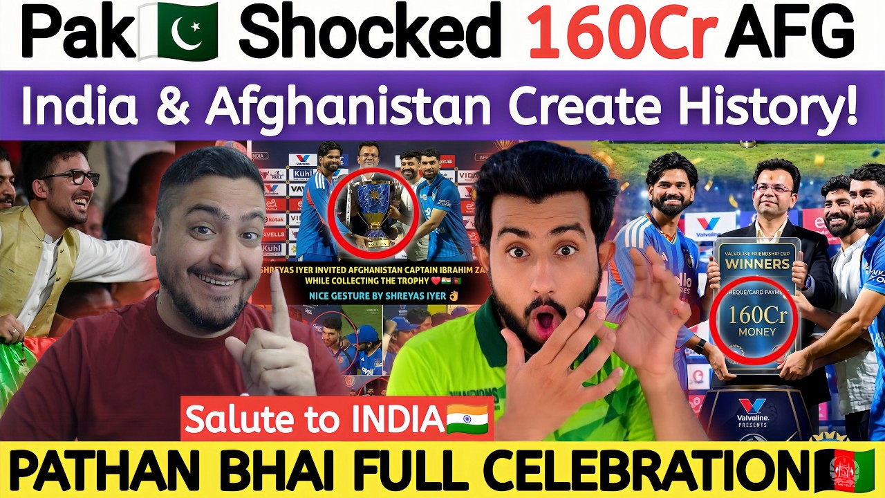 Pak Shocked! India & Afghanistan Create History | Shreyas Iyer Gesture & Pathan Bhai Celebration!