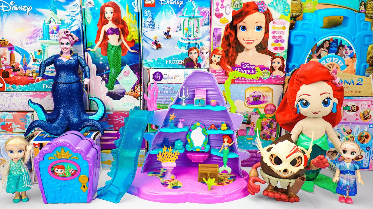 Unboxing Disney Moana and Ariel Toys | Moana Walk & Talk Kotu Figure | Ariel Grotto Playset