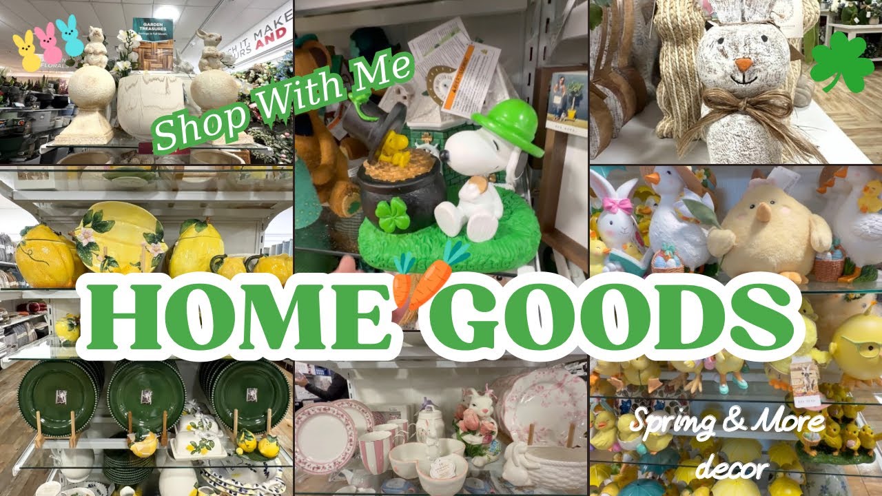 What’s New at HomeGoods? 🏡 Spring 🌼 & Easter 🐣 Decor Tour + St. Patrick’s Day 🍀 Gems Shop With Me 🛒
