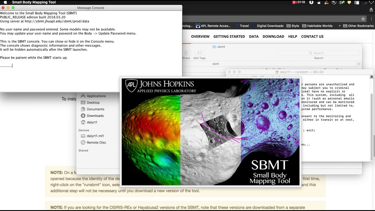 Getting Started with the Small Body Mapping Tool (SBMT)