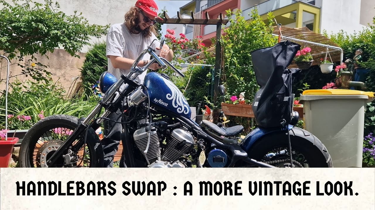 Swapping T-Bars for Vintage Handlebars | Honda Shadow 600 (SUBTITLES)