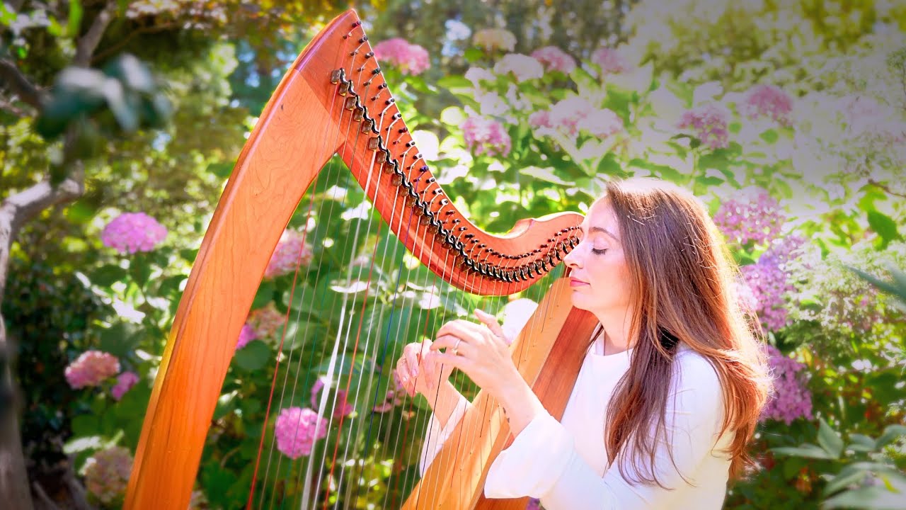 Sunlit Melodies: 1 Hour of Heavenly Harp Music | Sarah Bhalla
