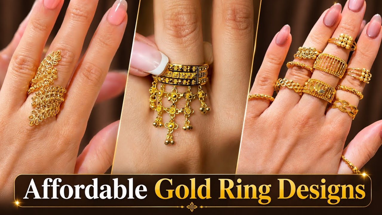 New Beautiful Affordable Gold Ring Designs 😍|Simple & Stylish Gold Ring Designs| #goldring #trending