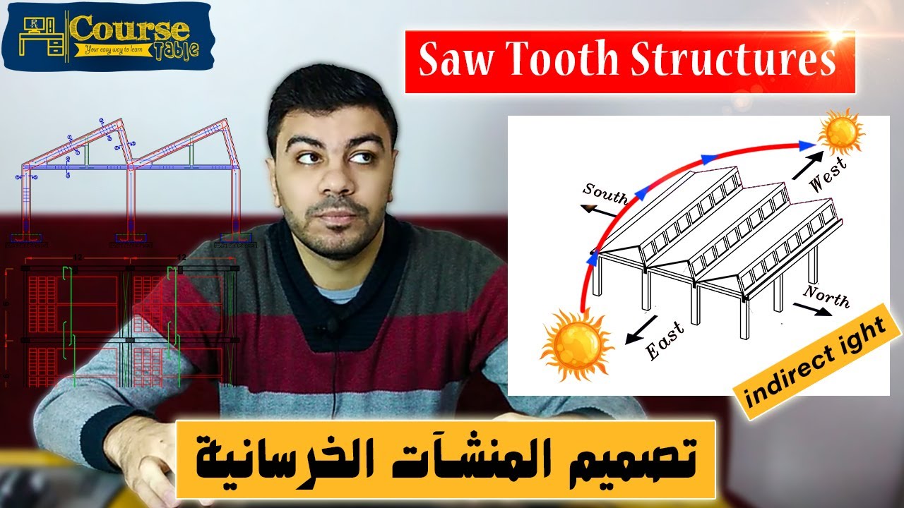 Sawtooth structure  - تصميم منشآت خرسانية