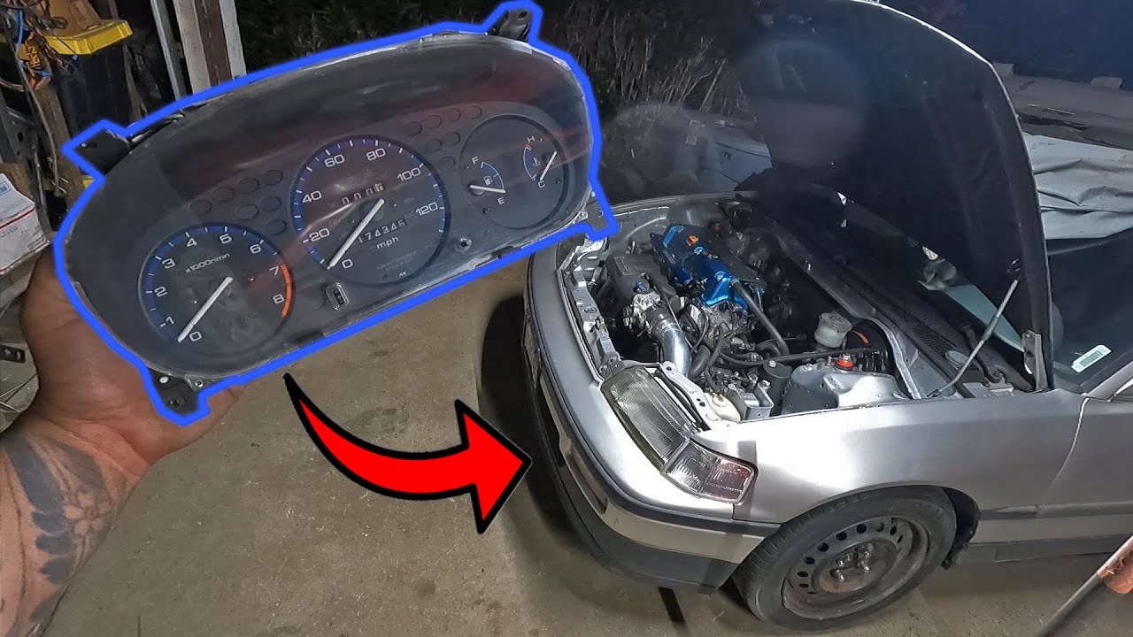 96-00 Civic EK Cluster Swap into 88-91 EF Civic/CRX