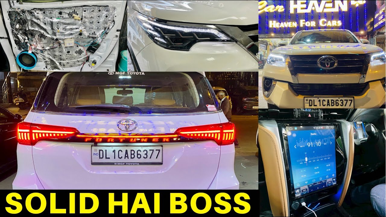 2021 FORTUNER FULL MODIFIED 💥 | FORTUNER AUDIO SETUP | TESLA STEREO | AFTERMARKET HEADLIGHT😍