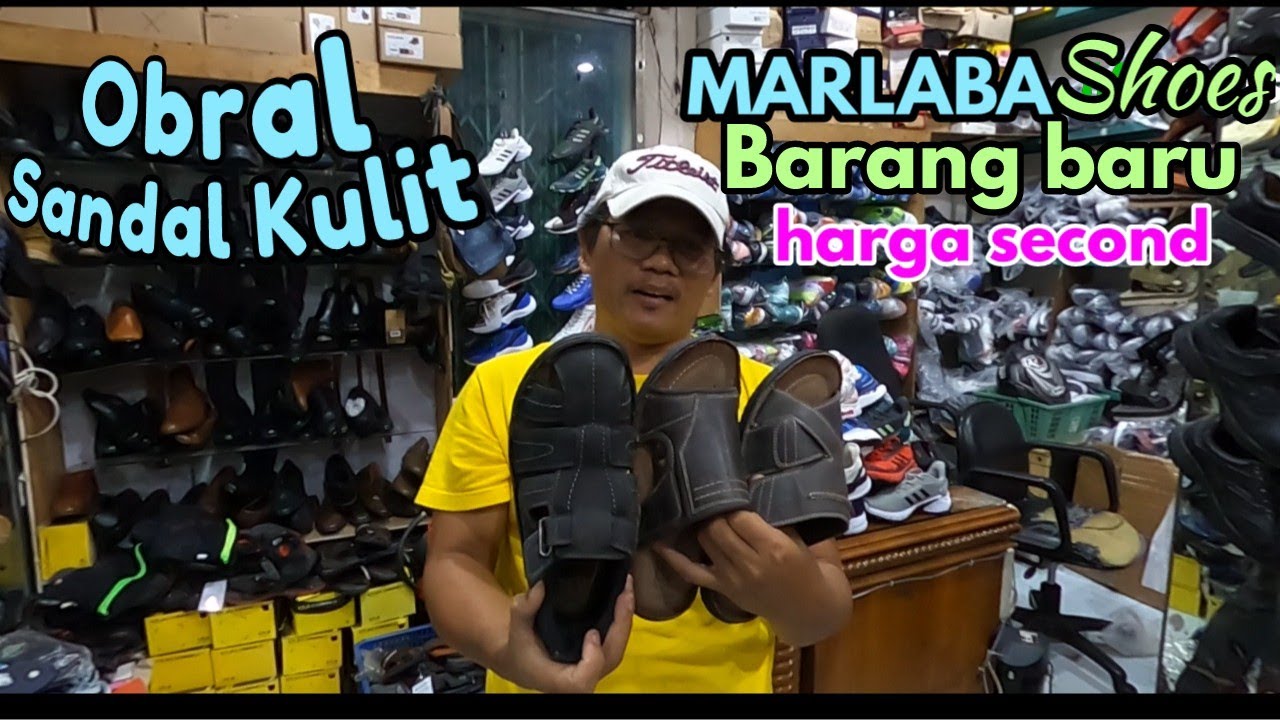 Review harga sendal kulit dan sendal gunung di toko marlaba shoes