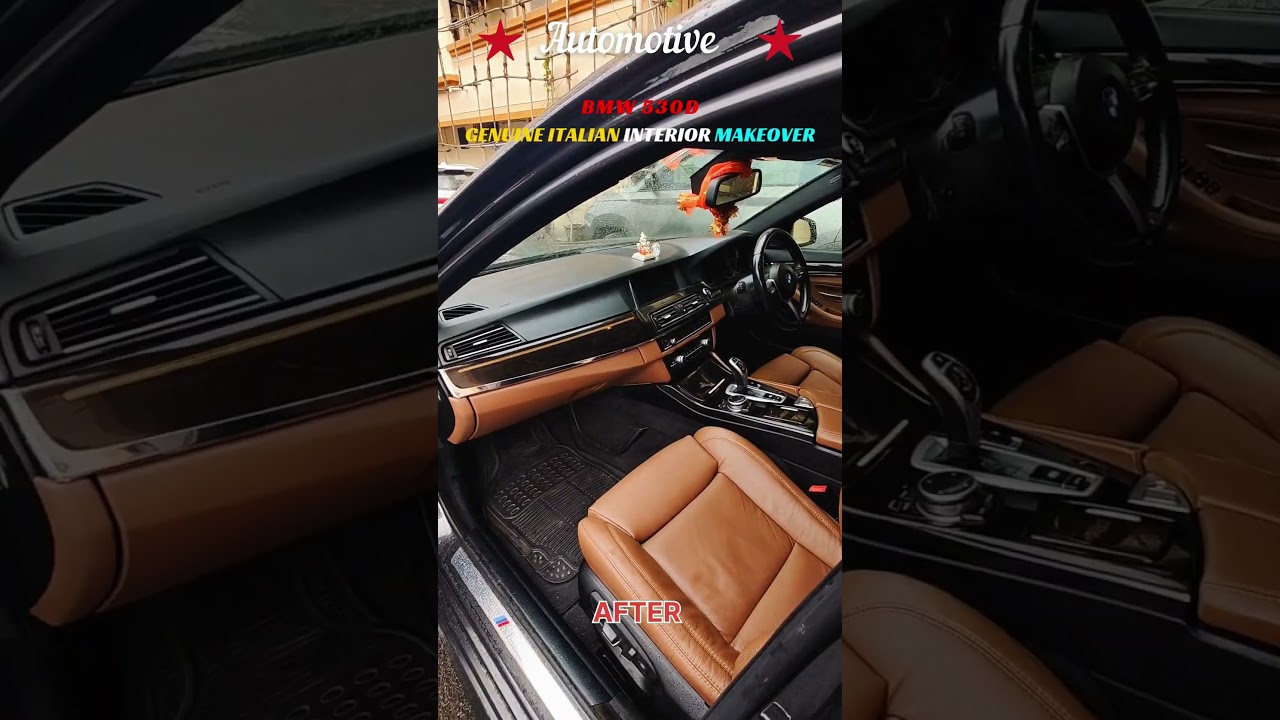 BMW 530d Interior Makeover | Genuine Italian Leather Luxury Interior Modification by Orchis Mumbai🚗👌