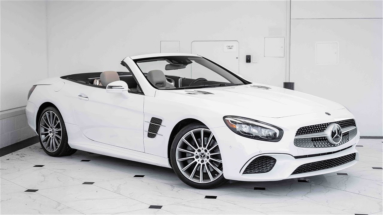 Polar White on Beige 2020 Mercedes-Benz SL-Class SL 450