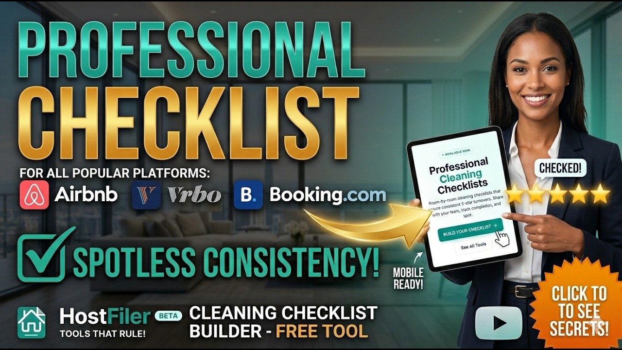 How to Create a Professional Cleaning Checklist for Airbnb | HostFiler Tutorial