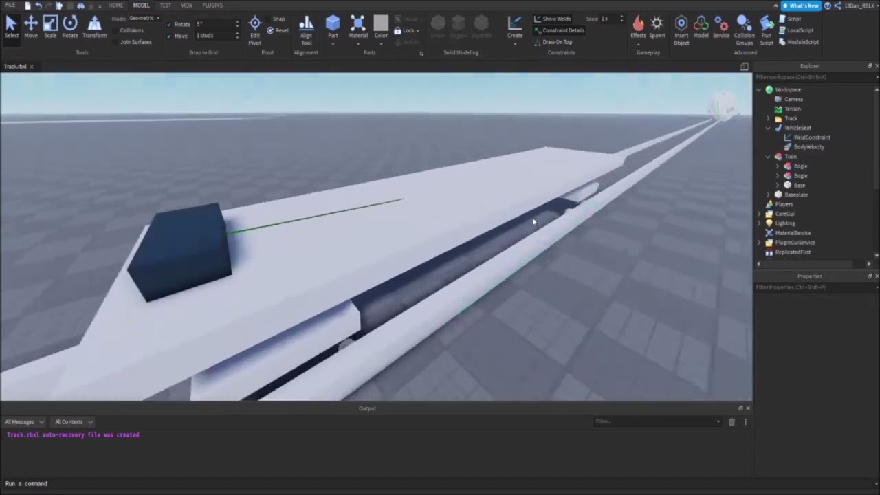 How to make a train chassis on Roblox