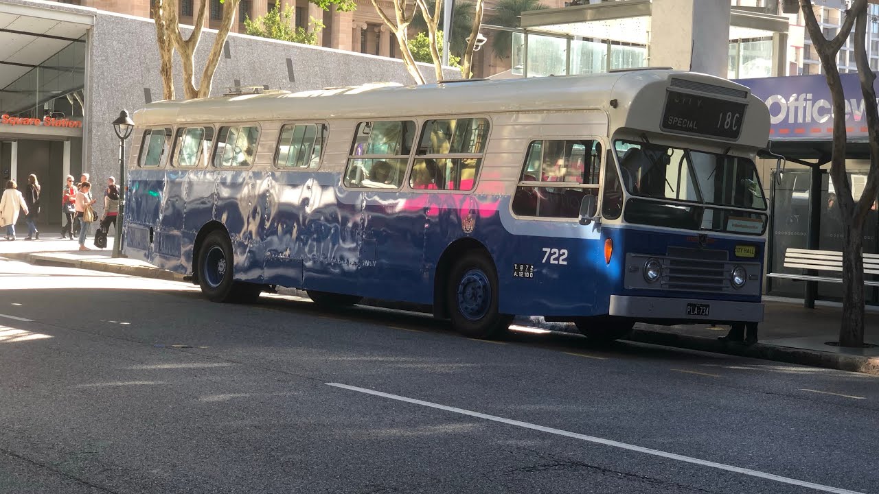 Queensland Omnibus & Coach Society Leyland Panther  Bus ￼722 Ex BT 722 on the 40 city loop