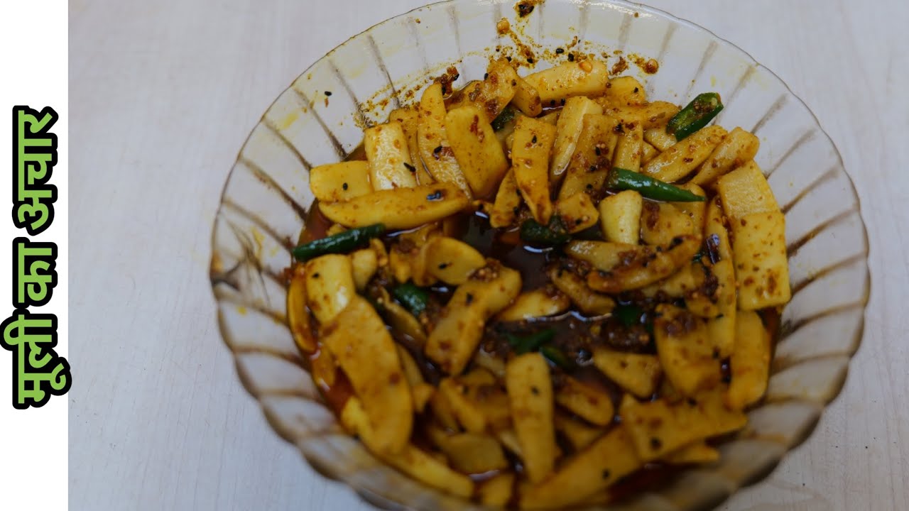 मूली का खट्टा मीठा अचार, Muli Khatta Meetha Achaar,Radish sweet and sour pickle by  Renu Bala