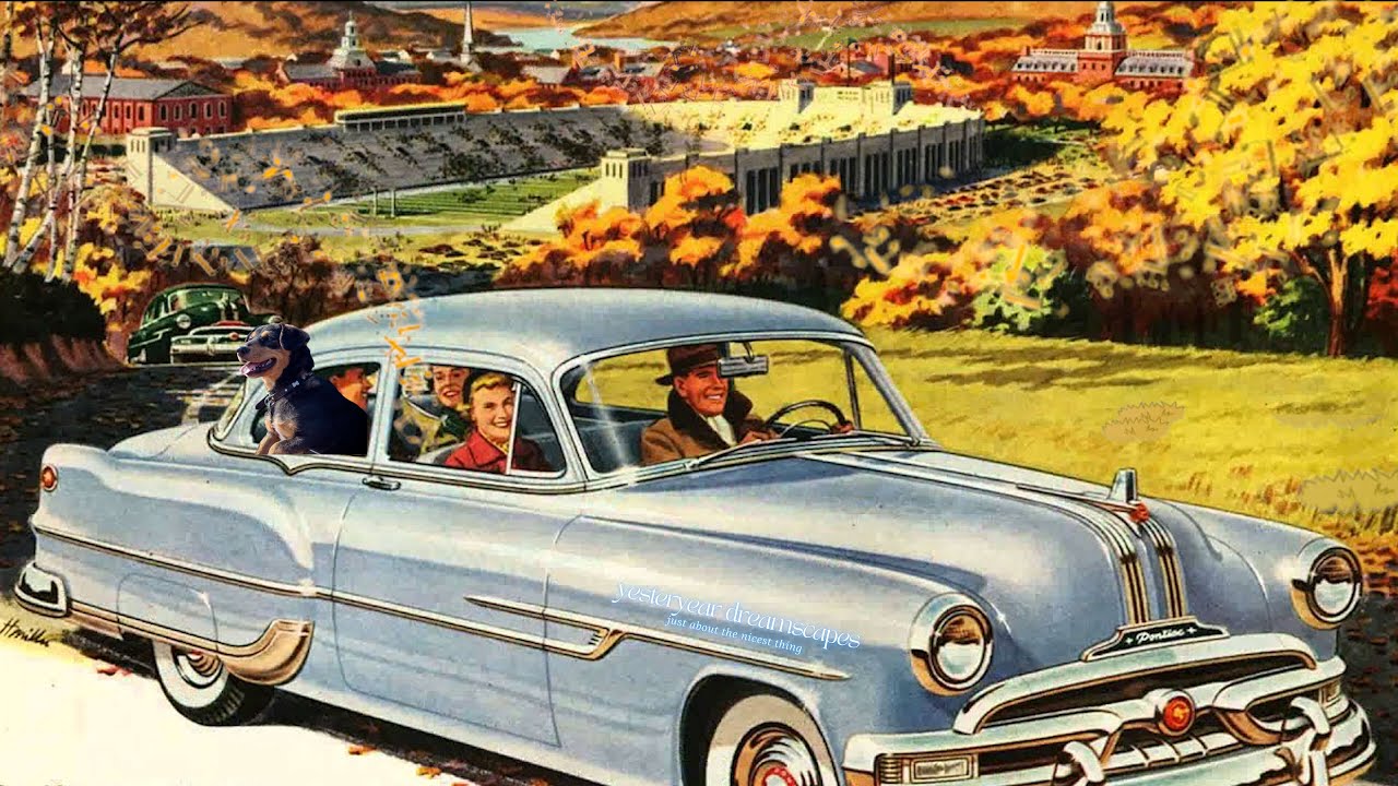 1947 fall study music driving through the countryside and oldies on the radio
