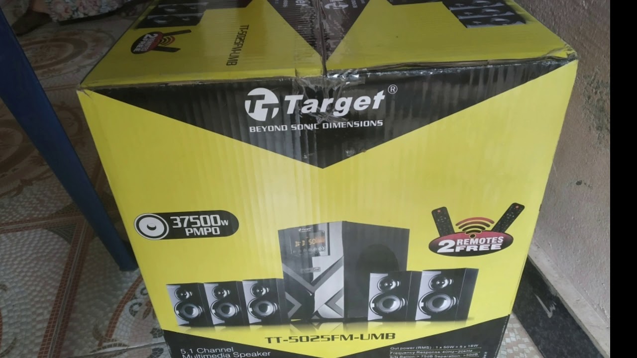4500 rupees Unboxing Target 5.1 Home theatre and setup tour