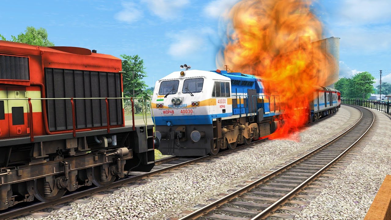 Locomotive Failed of RAJDHANI EXPRESS Rescued by WDM-3D | Rajdhani on Fire – Train Simulator 2022