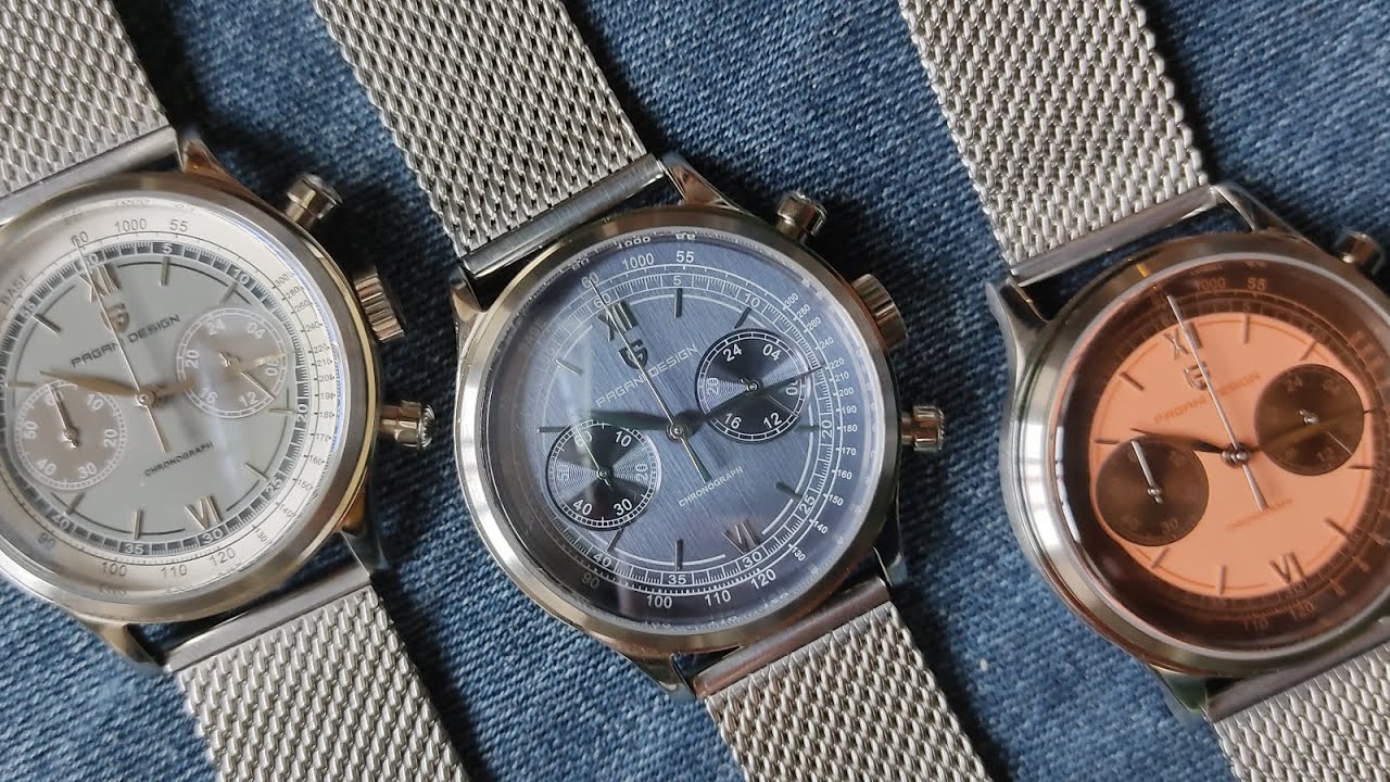 Almost mechanic: one Pagani Design Chronograph for small wrists. All  variants in a panda galore.