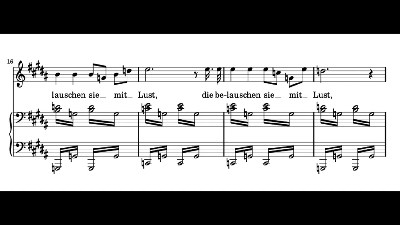 Nacht und Träume (F. Schubert) Score Animation