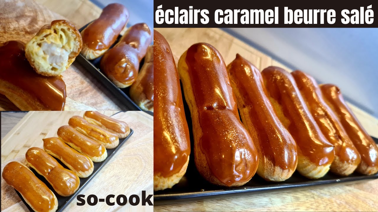 Eclairs au Caramel Beurre Salée Recette Cyril Lignac