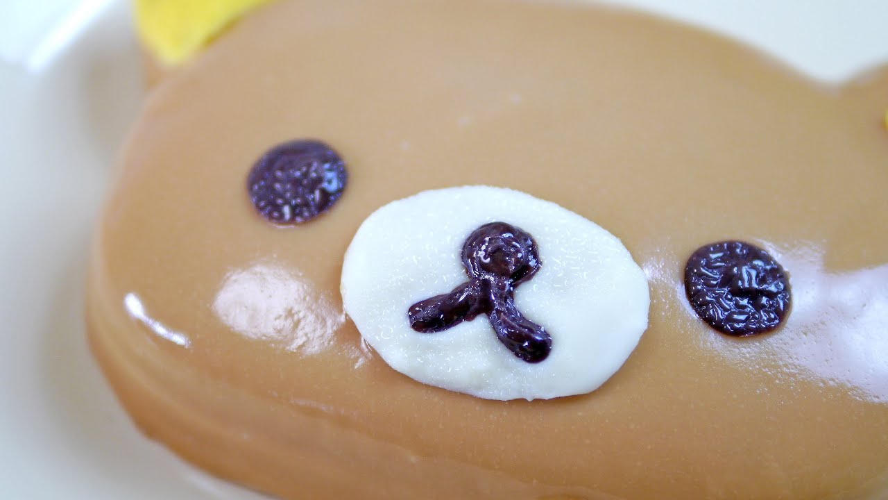 Rilakkuma Bear Mirror Cake リラックマひんやりケーキ ダイカットお弁当箱で