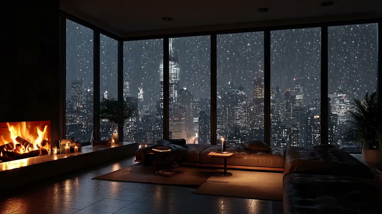NO ADS • 3 Hours of Rain on a Quiet Window 🌧️ A Peaceful Night for Deep Sleep