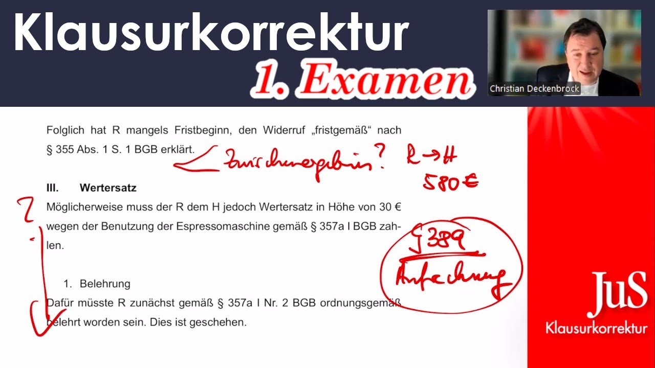 Klausurkorrektur im Examen - Tipps direkt vom Pr&uuml;fer