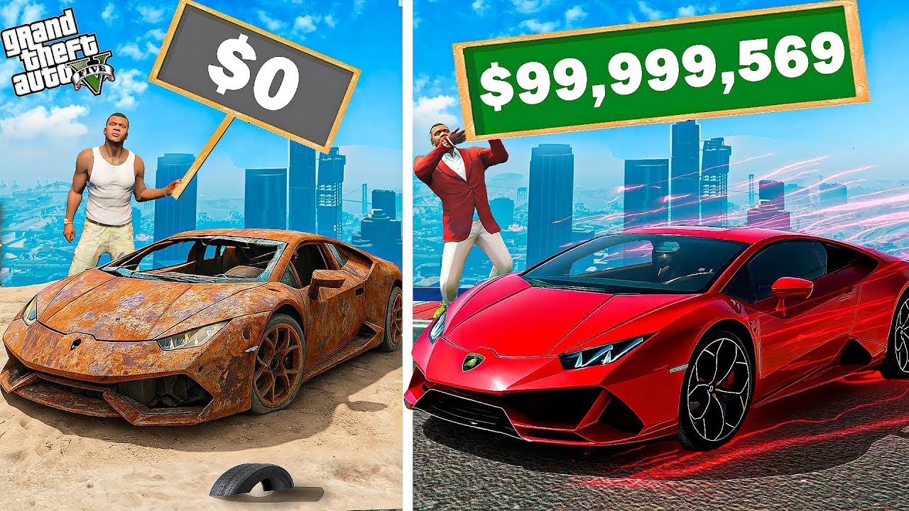 Franklin $1 vs $1,000,000,000 Lamborghini In GTA 5!