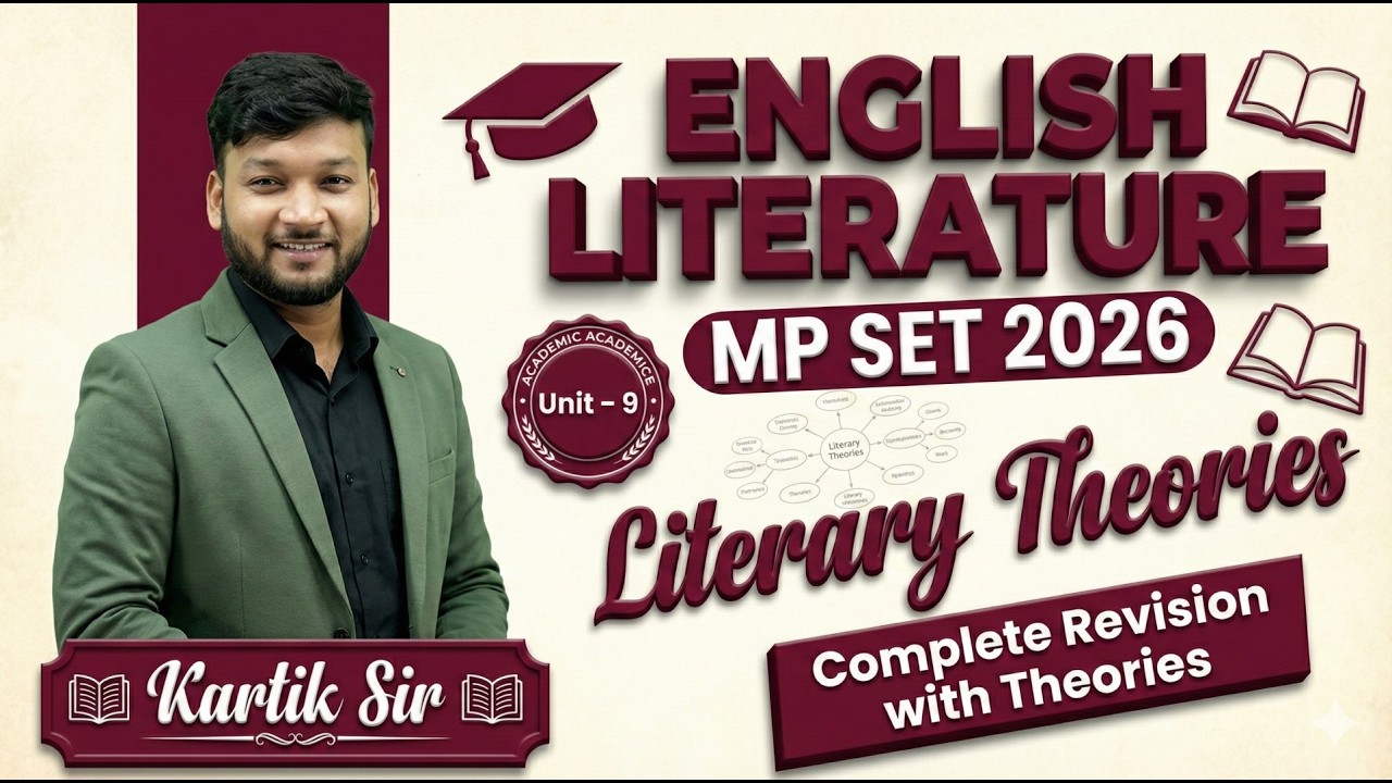 Literary Theories Complete Revision  | MP SET  English 2026  | MP SET | Most Important Questions