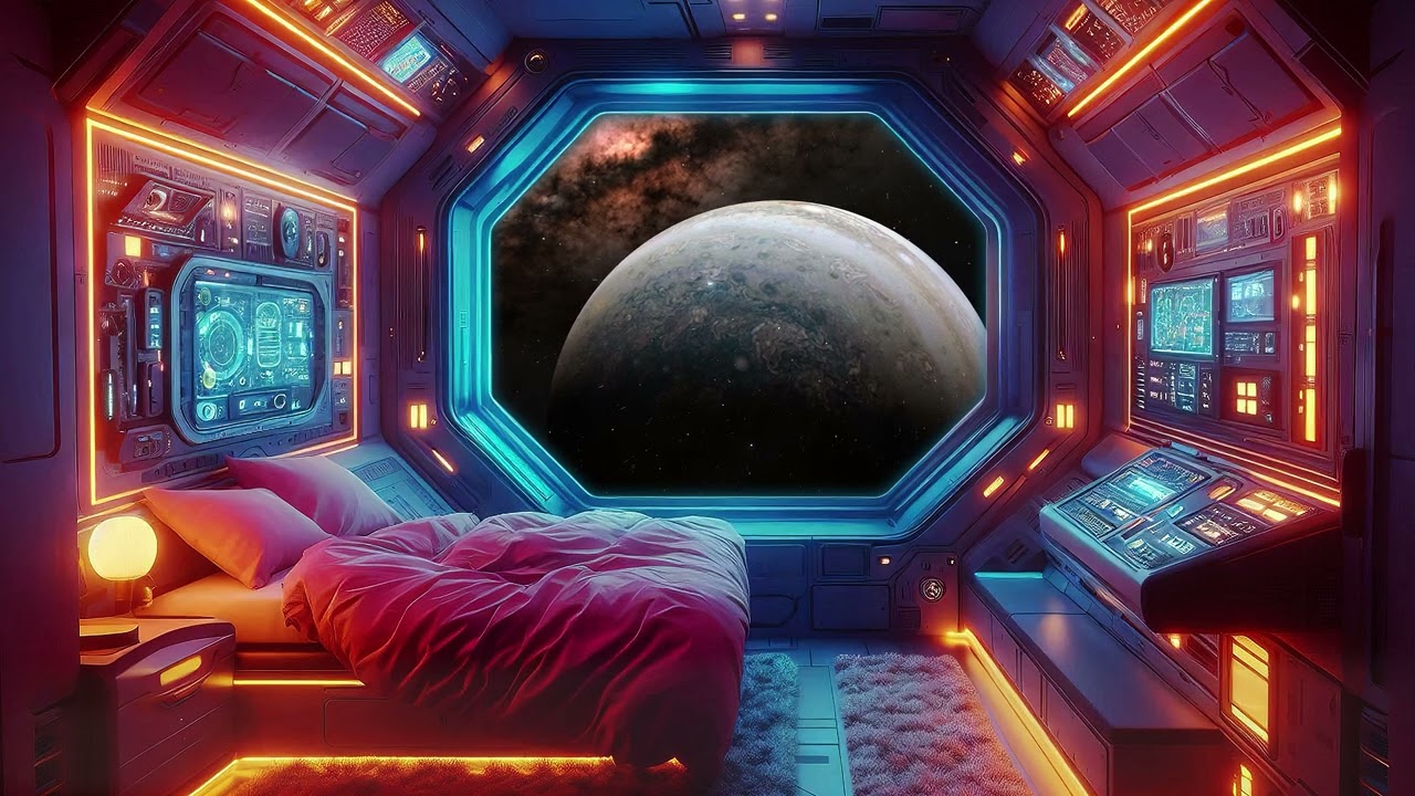 Space Station Ambience | Tranquil Space Sounds for Calm & Sleep | 6 hours