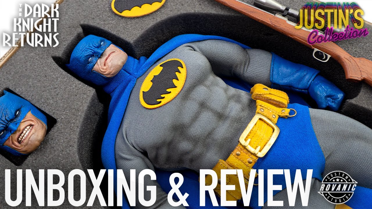 Batman The Dark Knight Returns Blue Suit Rovanic Studio 1/6 Scale Figure Unboxing & Review