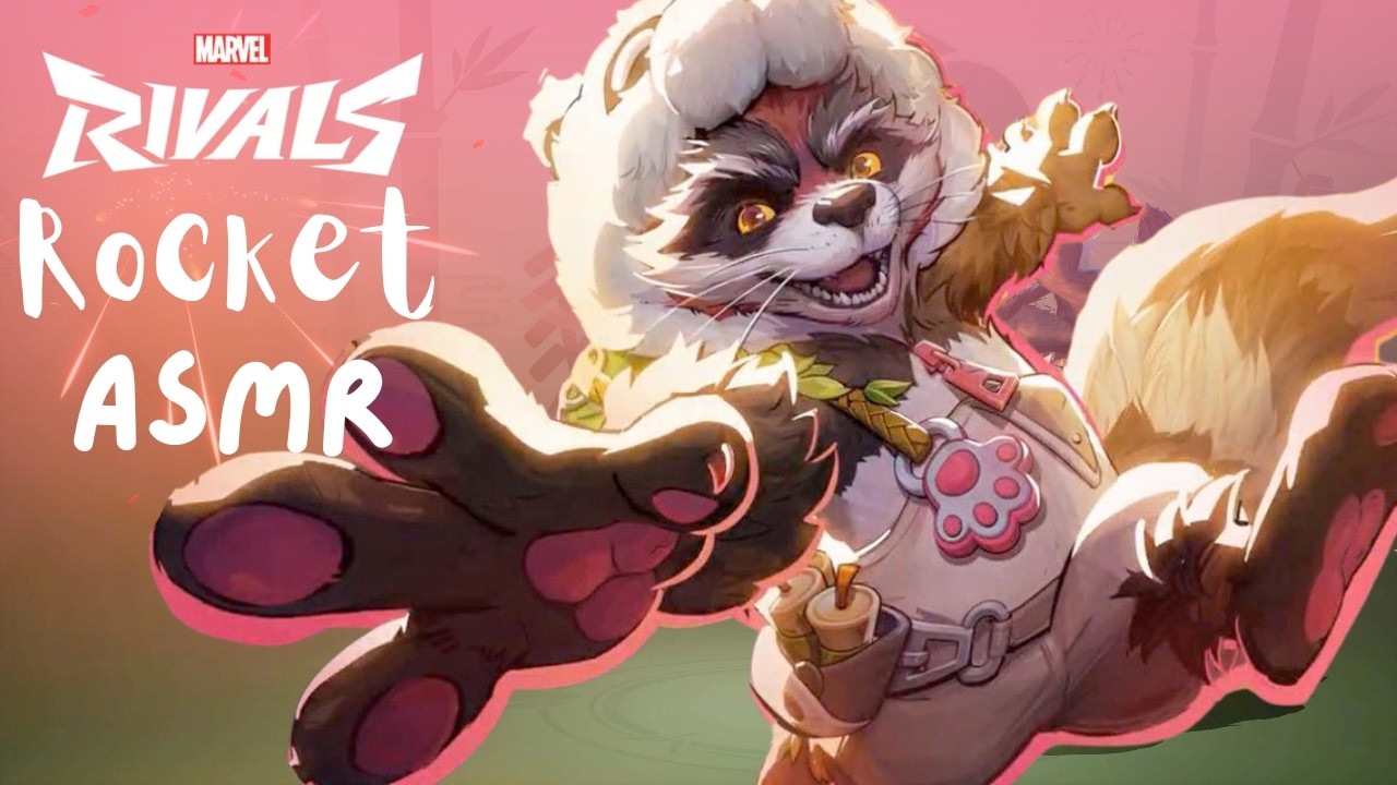 ASMR Playing Ranked Marvel Rivals as Rocket! (Whispering, gum chewing, nail tapping)