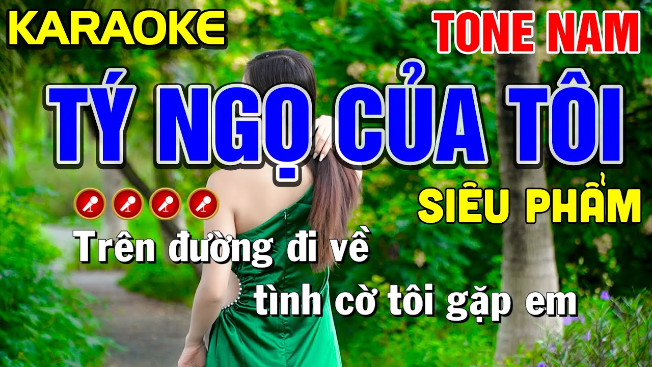 ✔TÝ NGỌ CỦA TÔI Karaoke Tone Nam ( SIÊU PHẨM ) - Tình Trần Organ