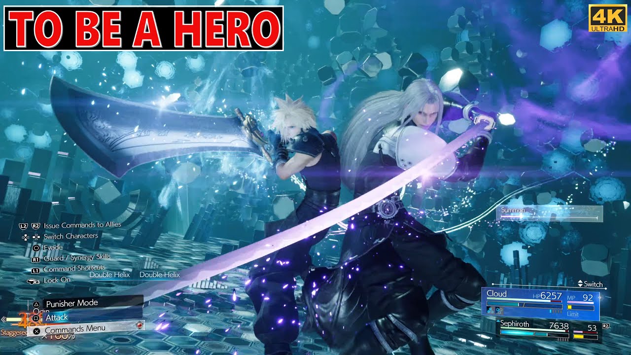 FFVII rebirth 4k - to be a hero legendary bout strategy walkthrough