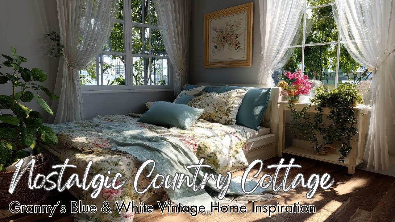 Nostalgic Country Cottage Décor | Granny’s Blue & White Vintage Home Inspiration
