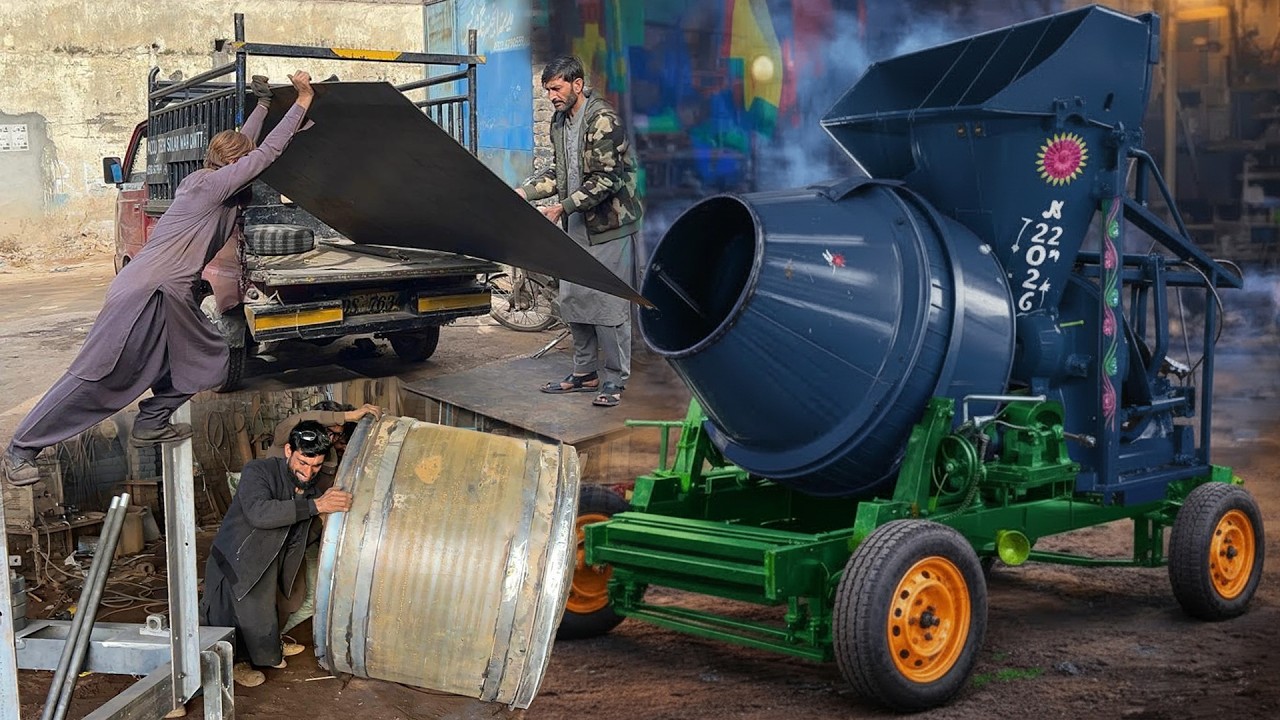Amazing Manufacturing Process: How a Concrete Mixer Machine Is Built From Scratch