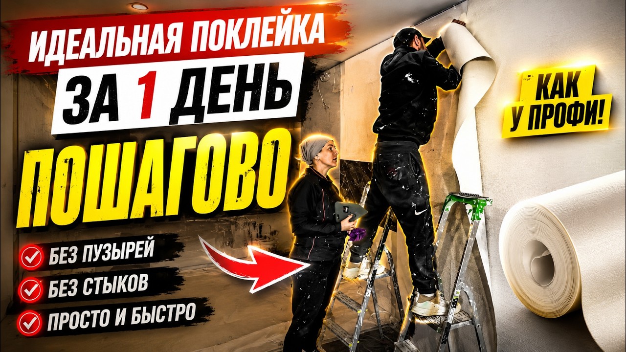 Поклейка обоев от А до Я | Полный процесс без ошибок