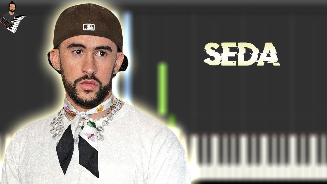 BAD BUNNY - SEDA | Instrumental Piano Tutorial / Partitura / Karaoke / MIDI
