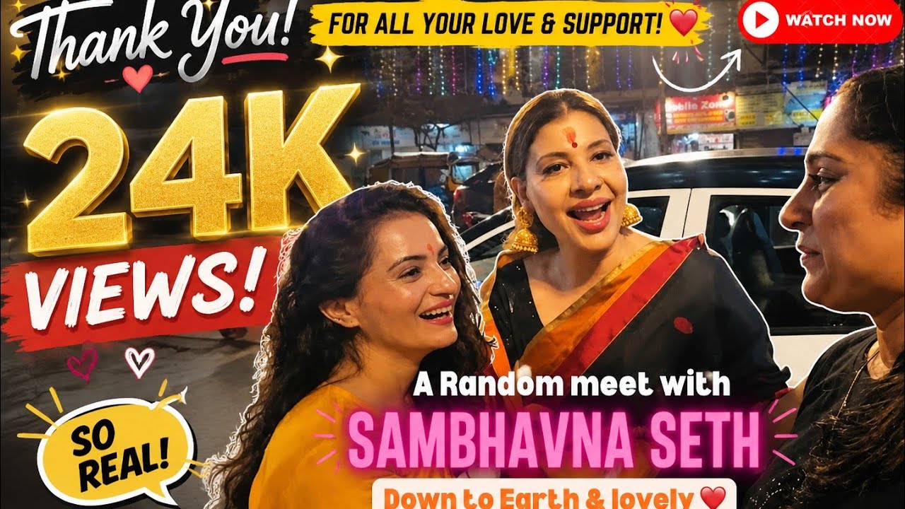 A Random meet, Big smile & Down to Earth Sambhavna seth| vlog 30 #sneha @SambhavnaSethEntertainment 