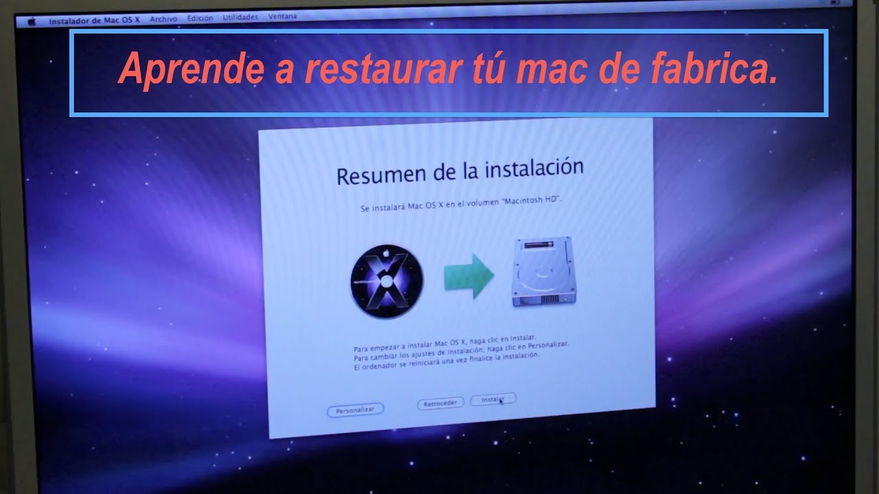 Aprende a restaurar/formatear de fabrica tú mac,iMac,mac book, notebook, mac book Pro,mac mini
